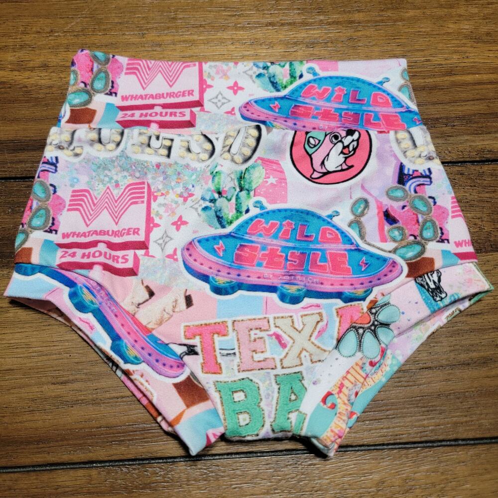 Buc-ee's X Whataburger Infant Shorts Wild Style Texas - Size 12-18M